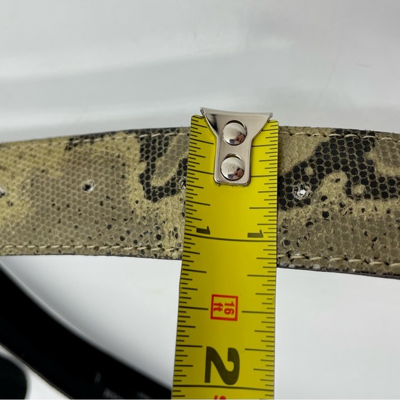 Vintage Devonshire Cream snake print leather womens belt large See Description - Picture 7 of 8